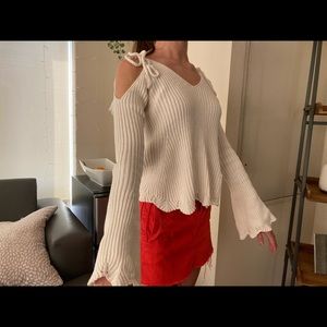 Off the Shoulder Knit Sweater